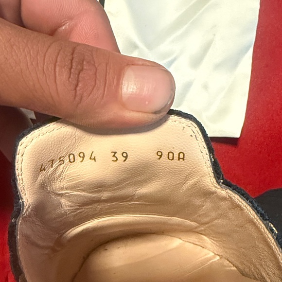 Gucci Navy Monogram Loafers